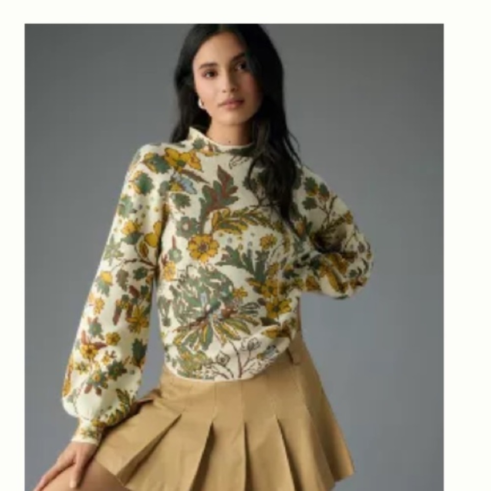 Anthropologie Beatriz Mock-Neck Sweater size XXS